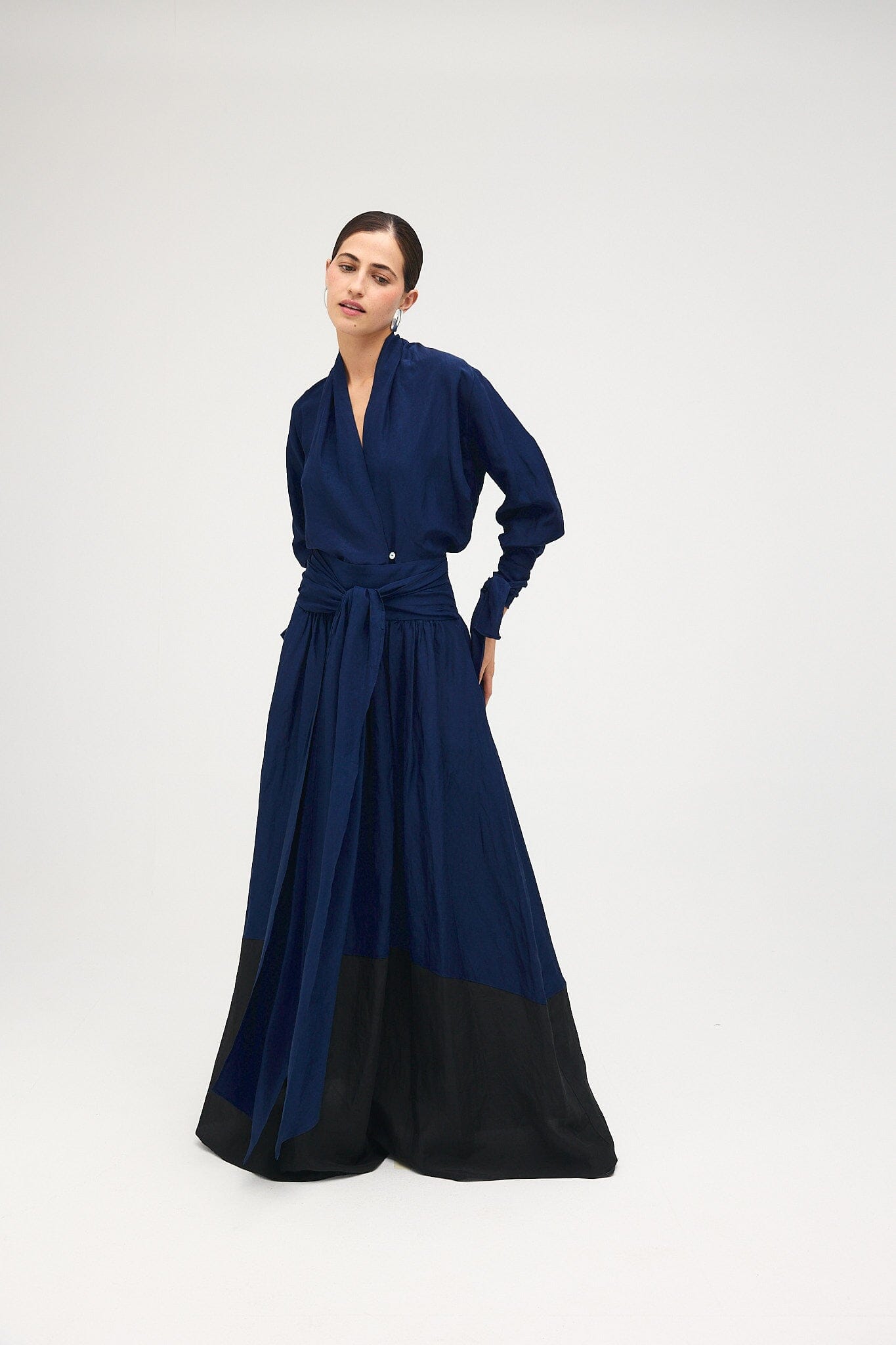PREORDER Falda Leandra Bicolor Marino