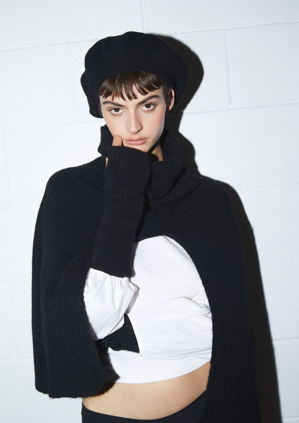 ROLL NECK CAPE SOFT