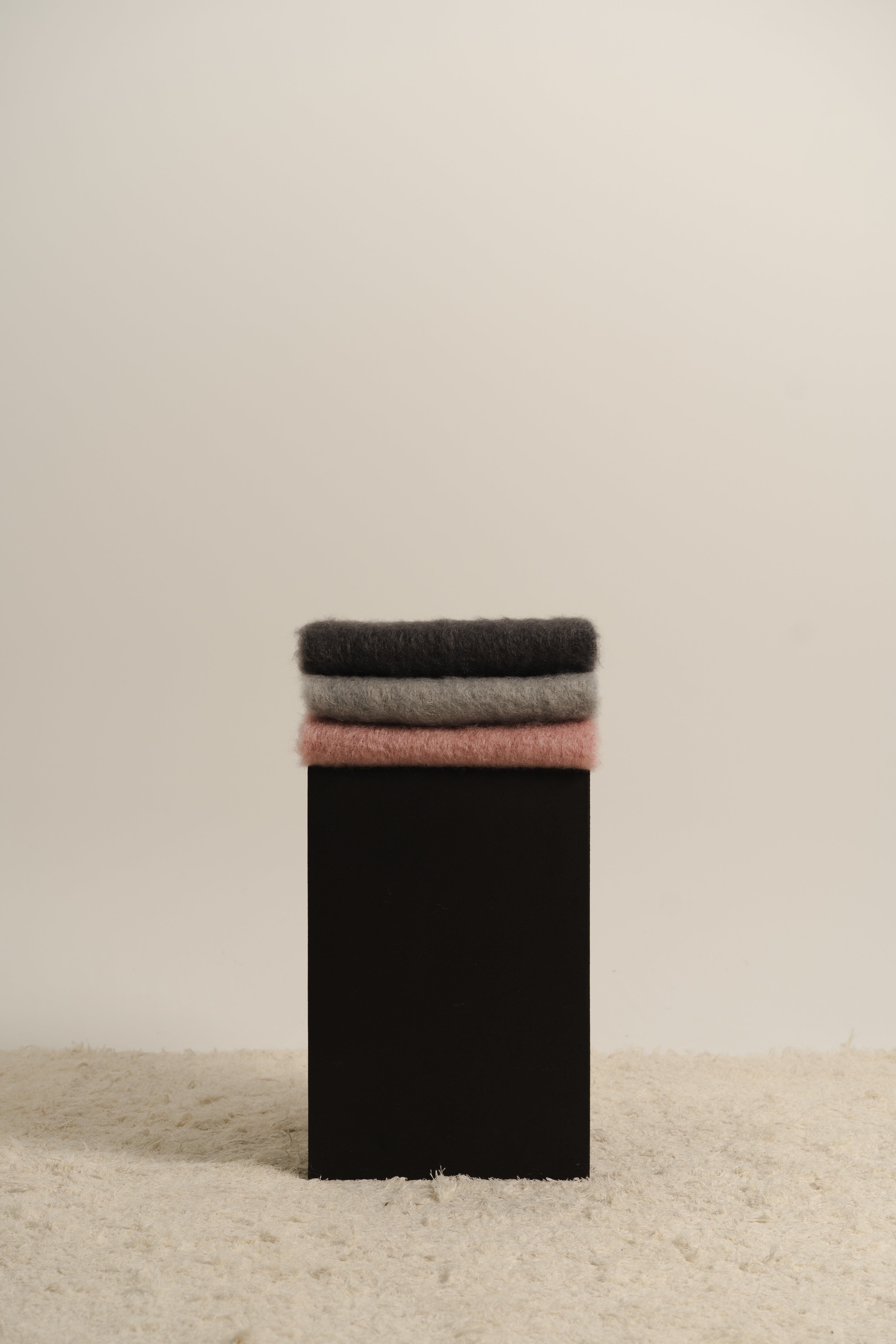Soft Grey Mohair Scarf