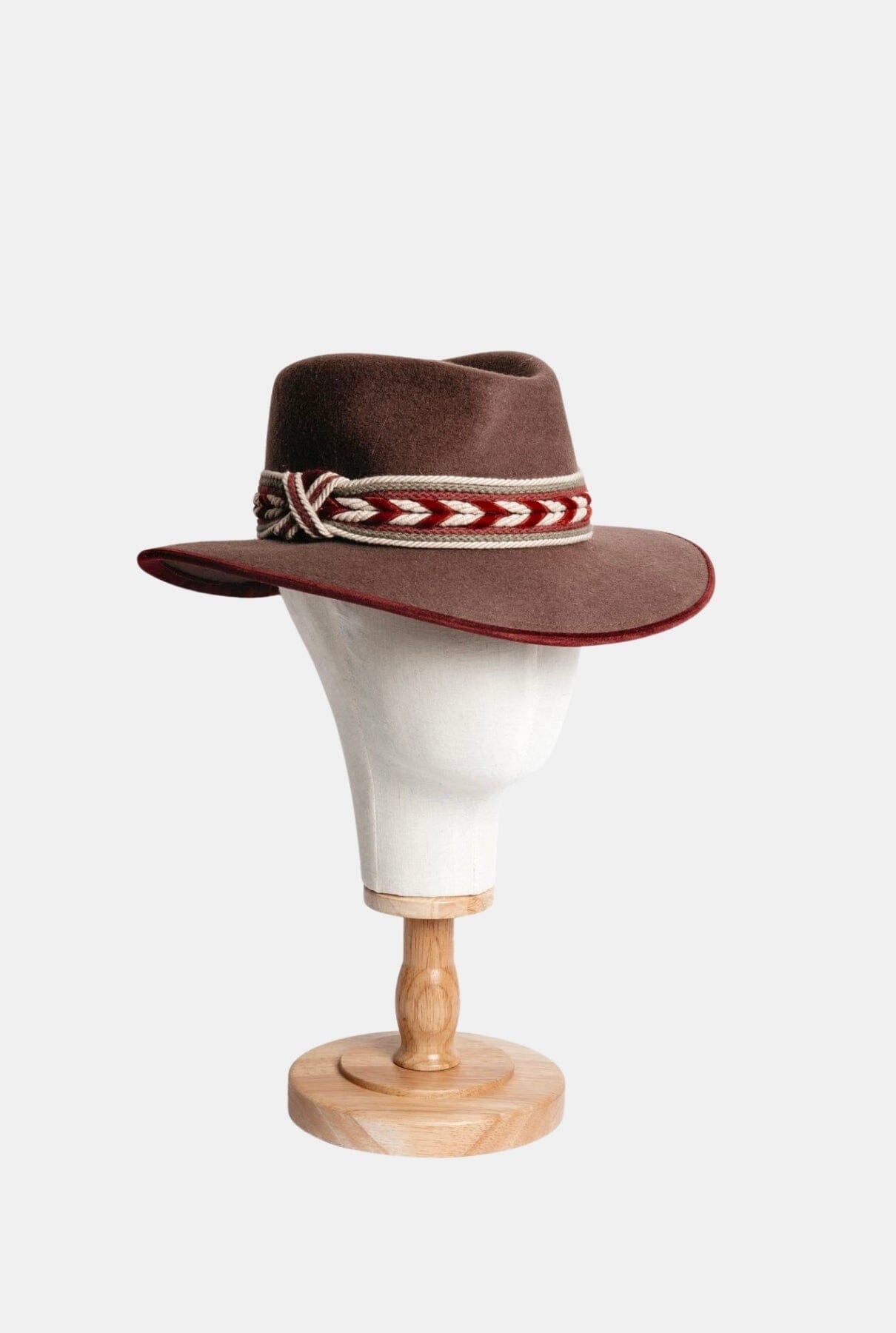 Sombrero Ala 8 Marrón Espiga Burdeos