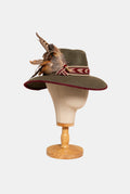 Sombrero Ala 9 CM Espiga Burdeos (Pluma XXL)