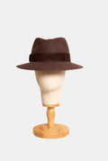 Sombrero Ala corta marrón sencillo NEW