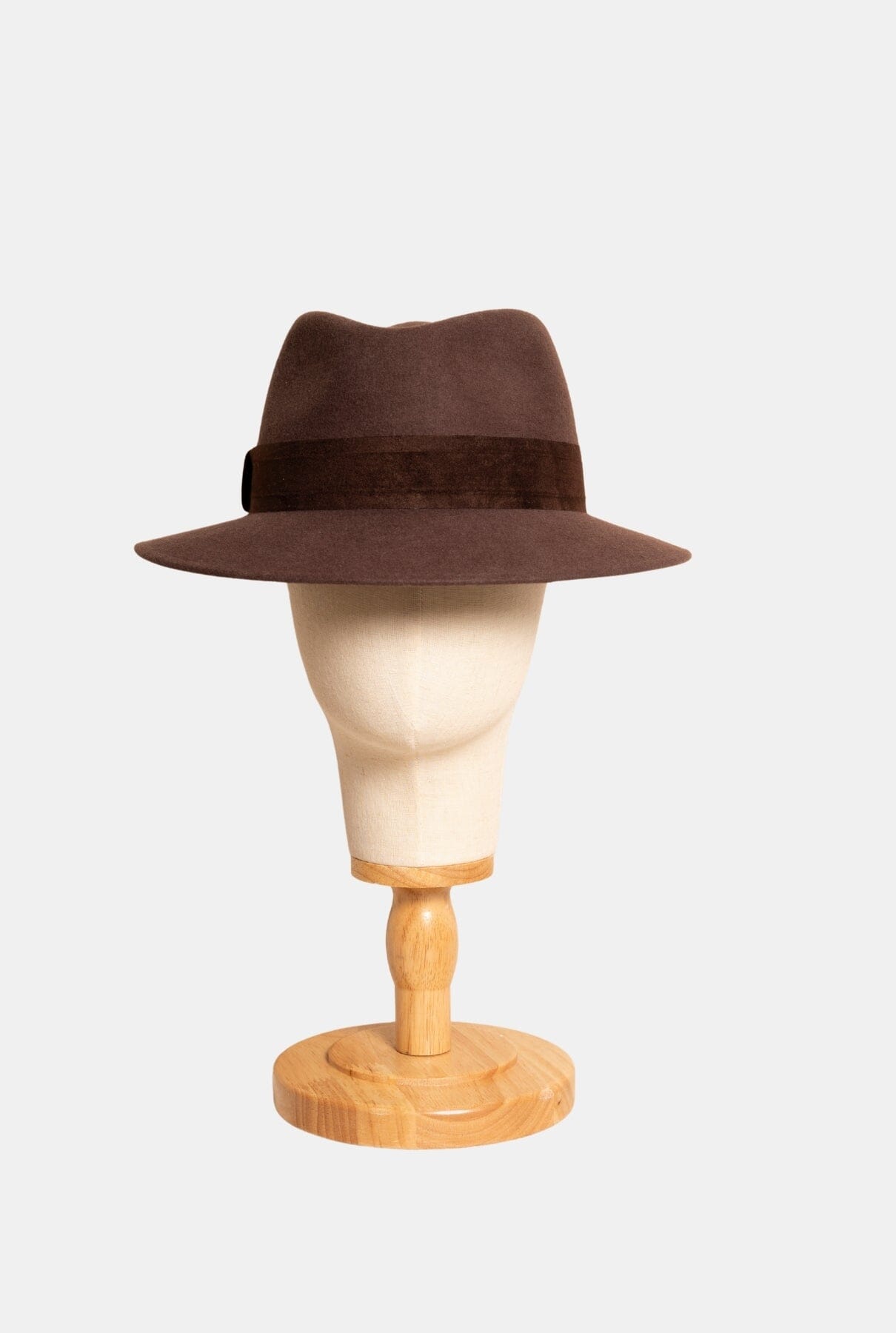 Sombrero Ala corta marrón sencillo NEW