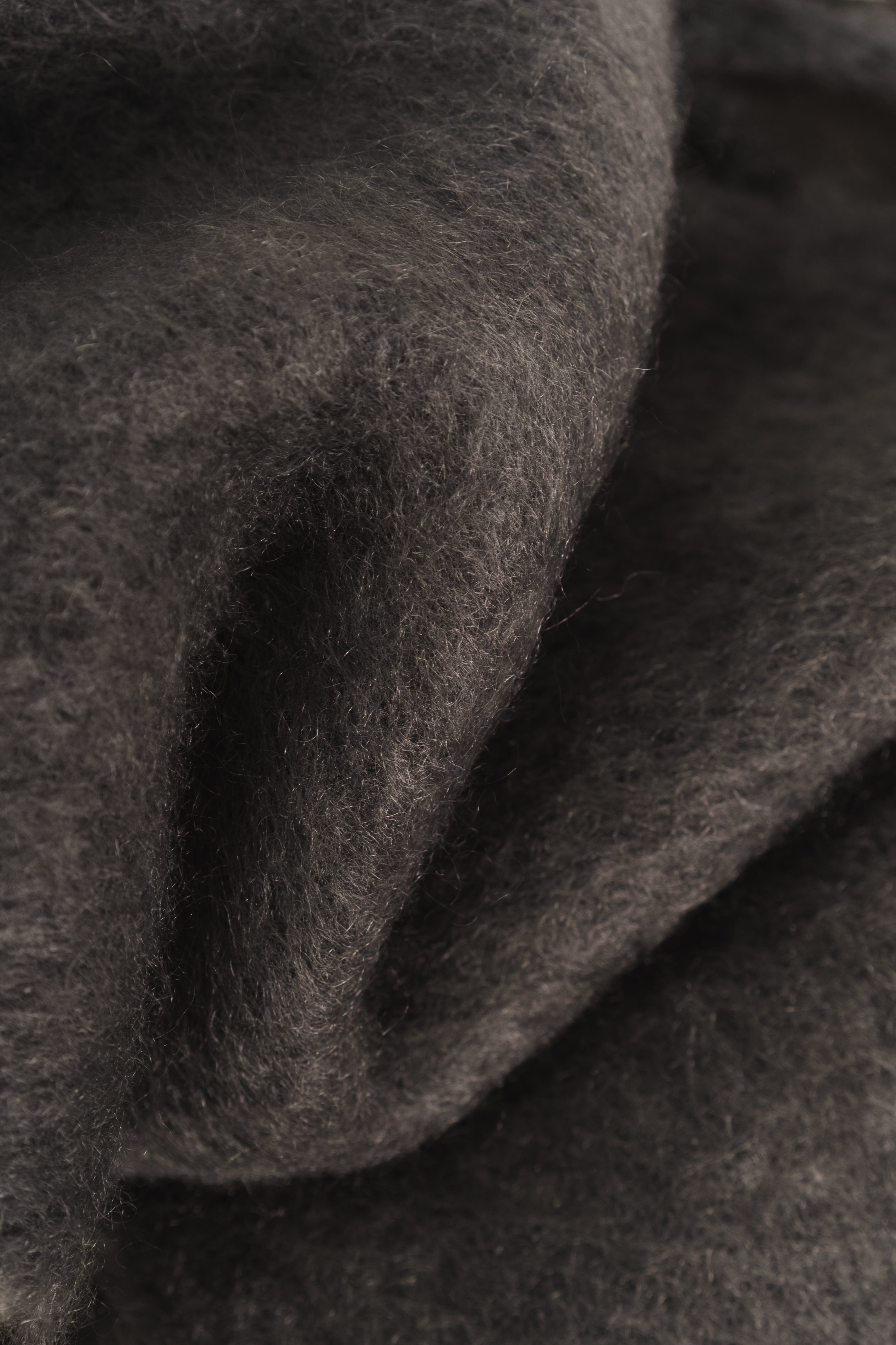 Stone Grey Mohair Scarf