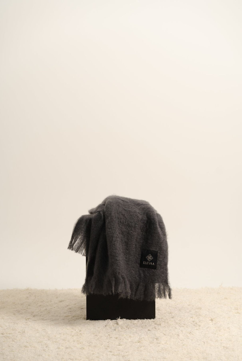 Stone Grey Mohair Shawl