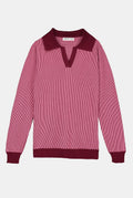Striped polo Pink