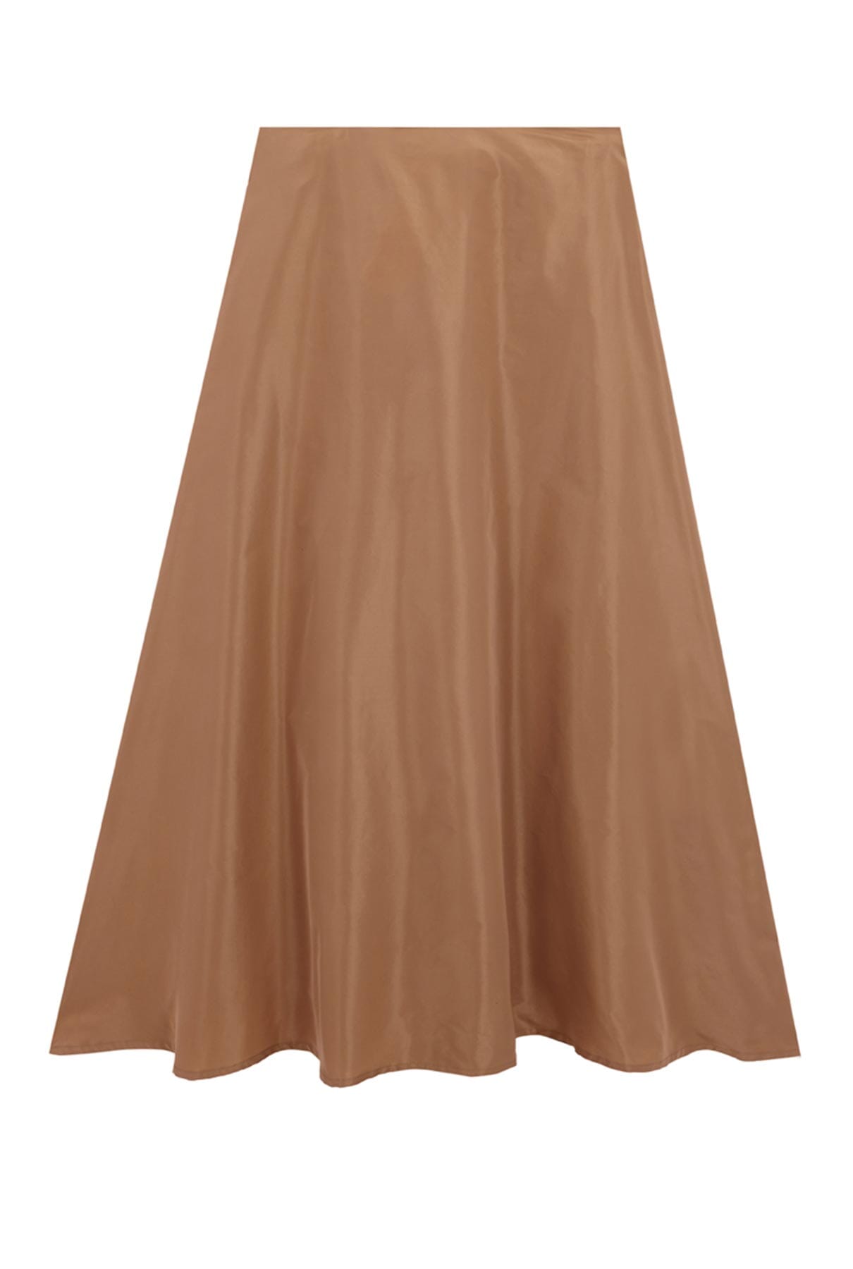 Taffeta skirt with side slit and bow