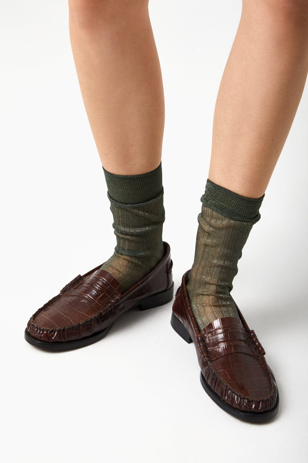The Shiny Socks Green