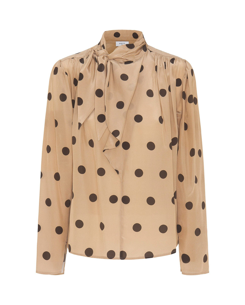 Top beige estampado lunares marrón