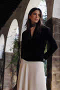 TOP CAMILA TERCIOPELO NEGRO