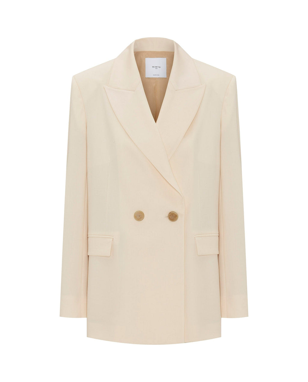 Blazer cruzada vainilla de lana