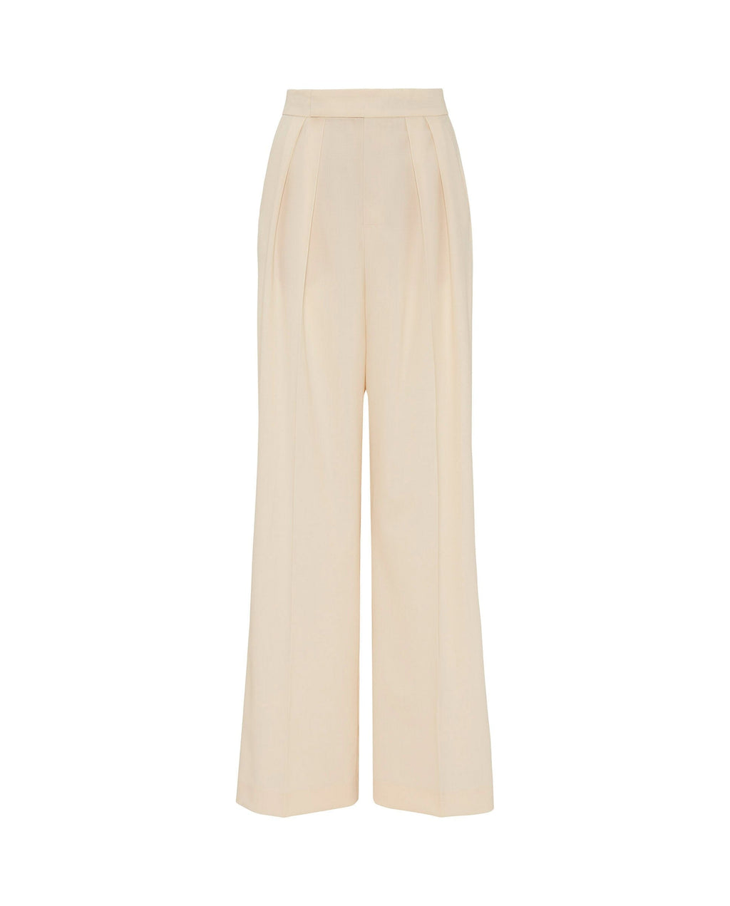 Pantalón traje vainilla de lana
