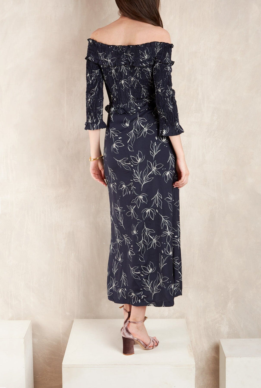 Vestido Bardot Lac
