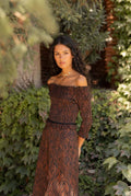 Vestido Bardot Noisette