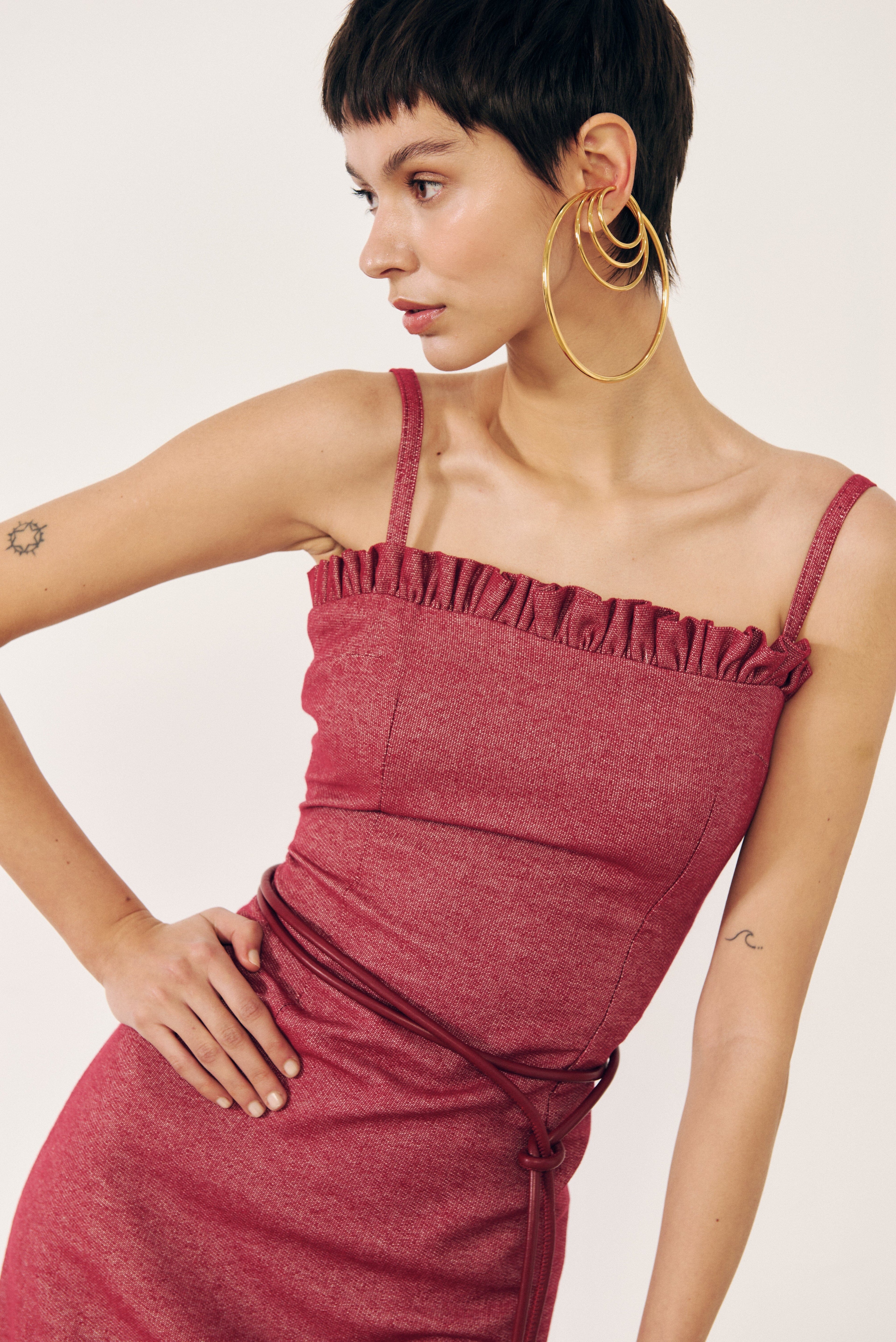 Vestido de godets