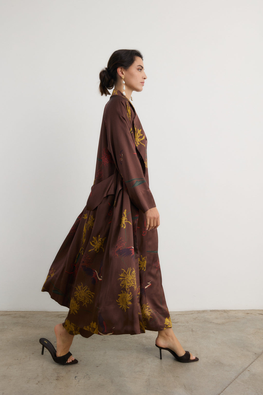 Vestido Frida Flora Marrón - Preorder
