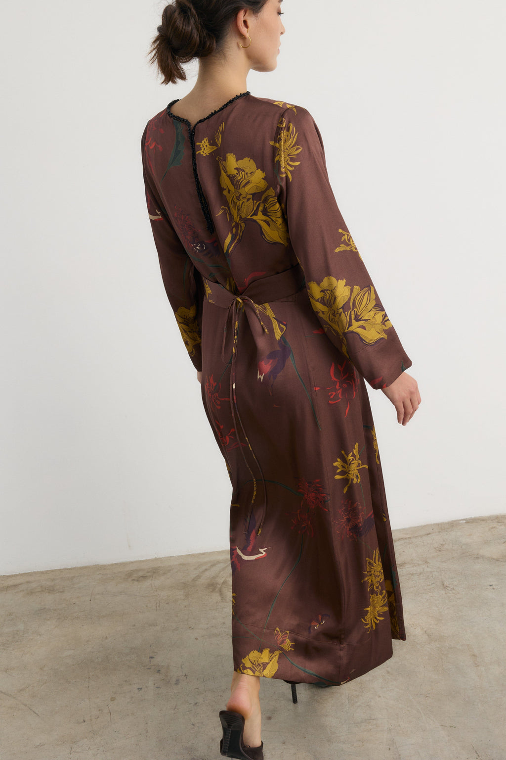 Vestido Frida Flora Marrón - Preorder