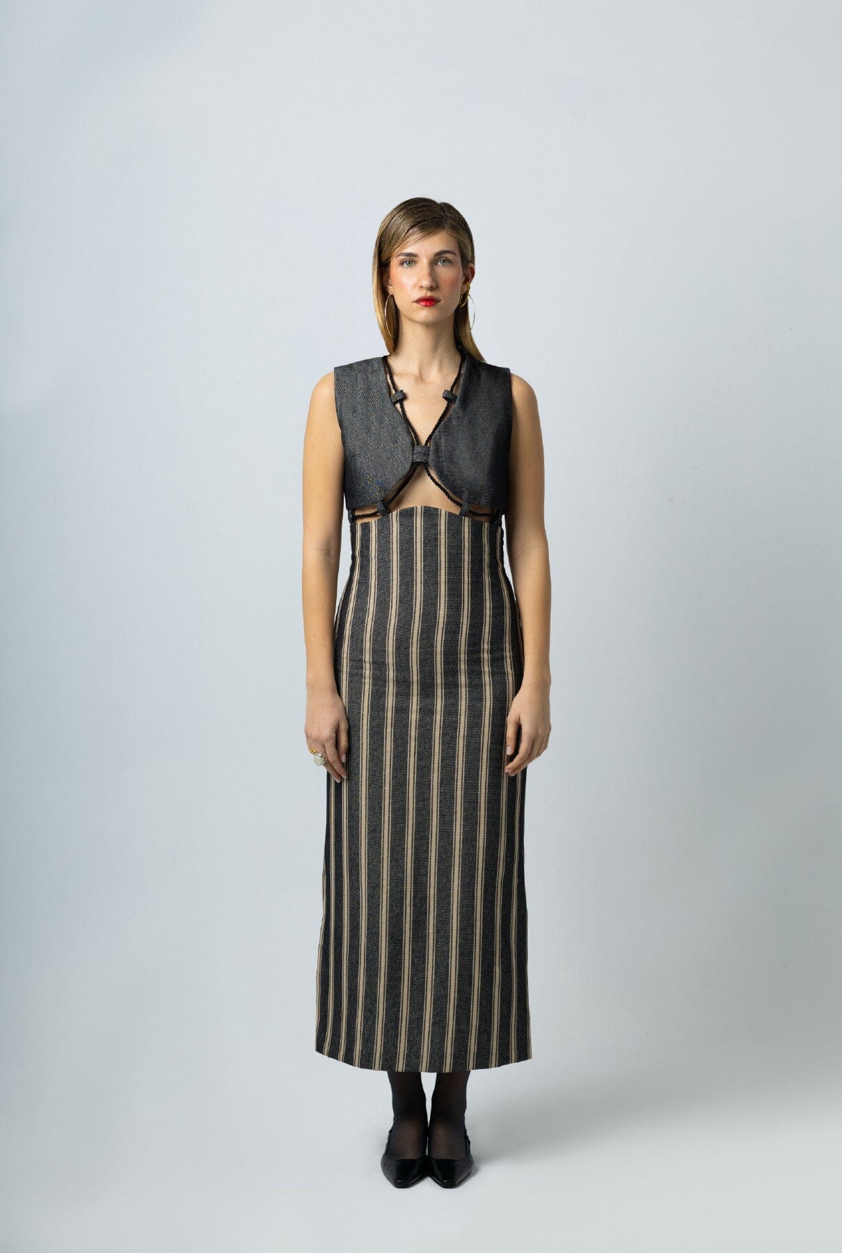 Vestido midi dos piezas