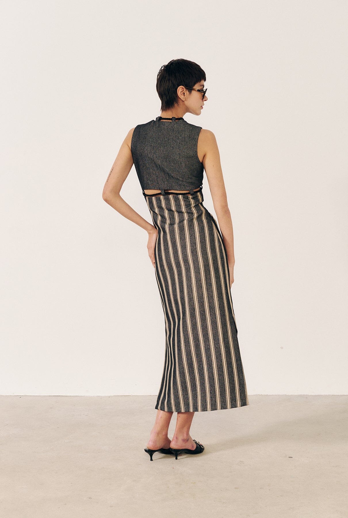 Vestido midi dos piezas
