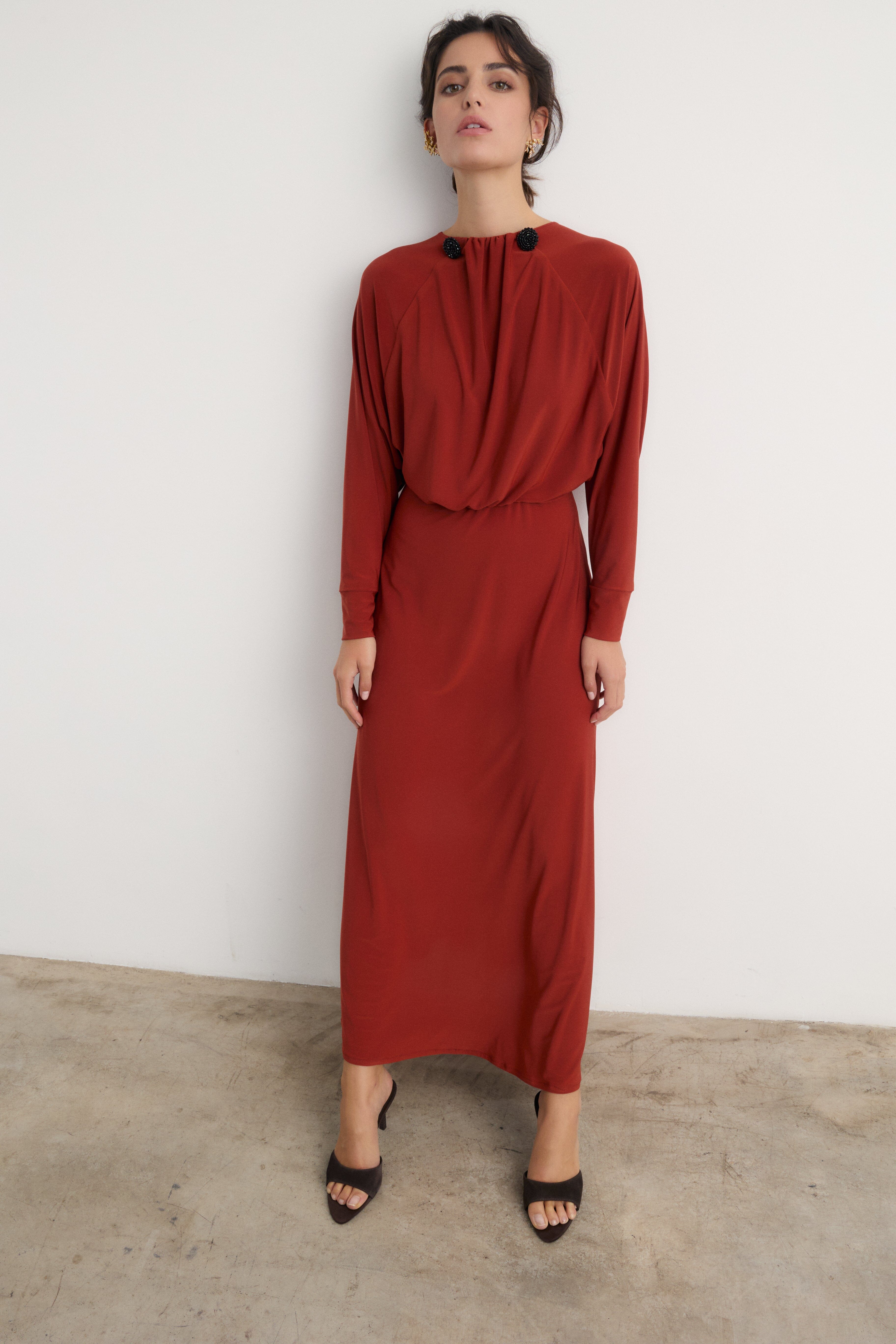 Vestido Olimpia teja - Preorder