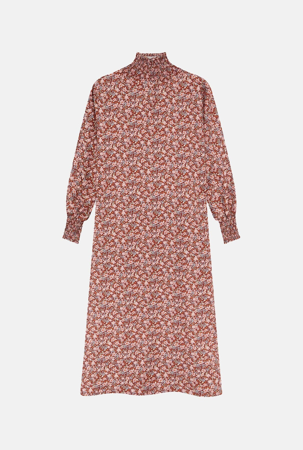 Vestido Patricia Largo Flores Granates