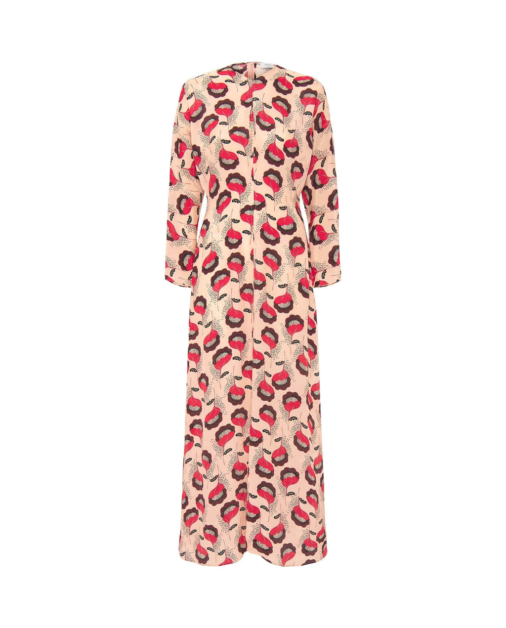 Vestido rojo y rosa estampado floral