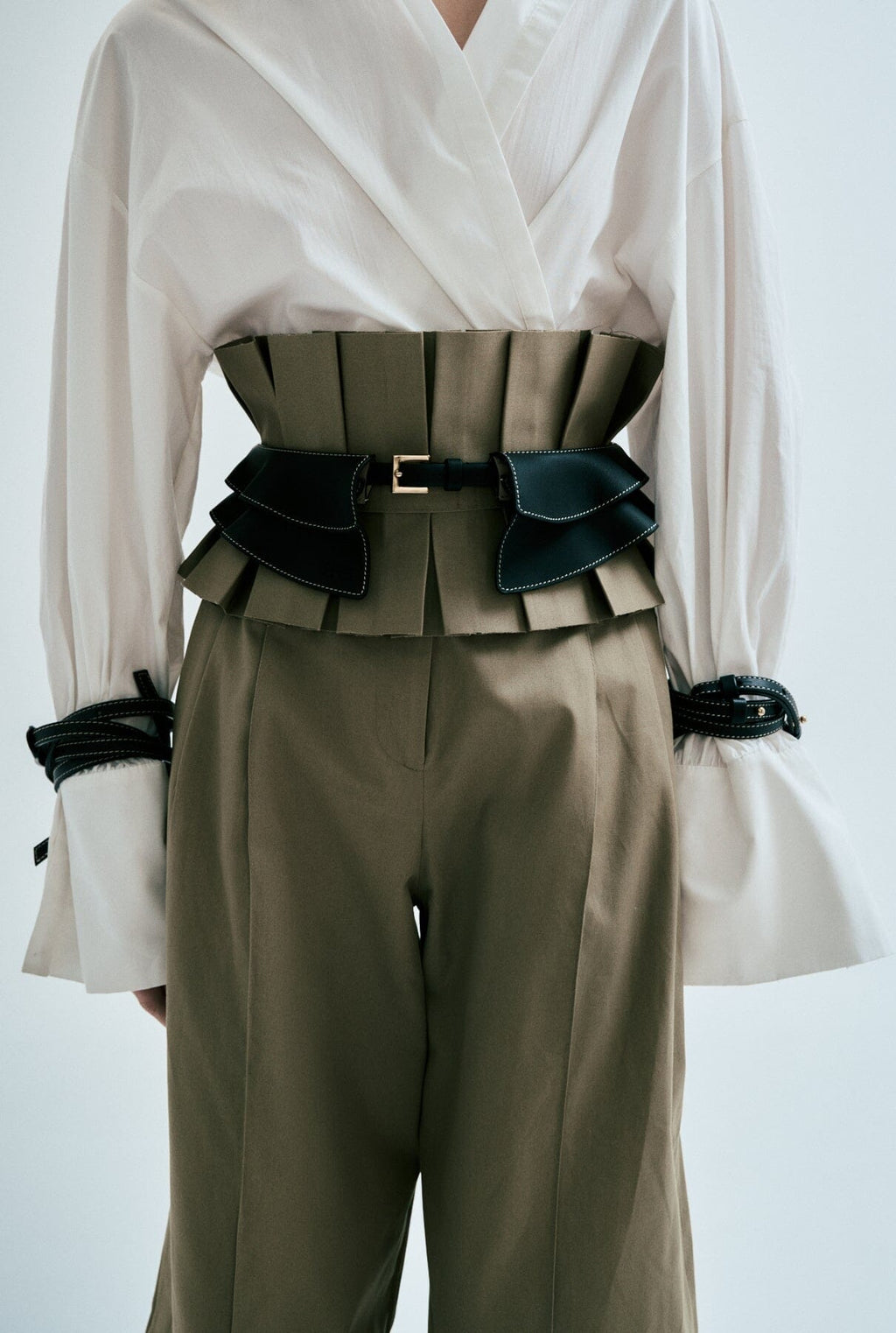 Vuelo Black Leather Corset Belt