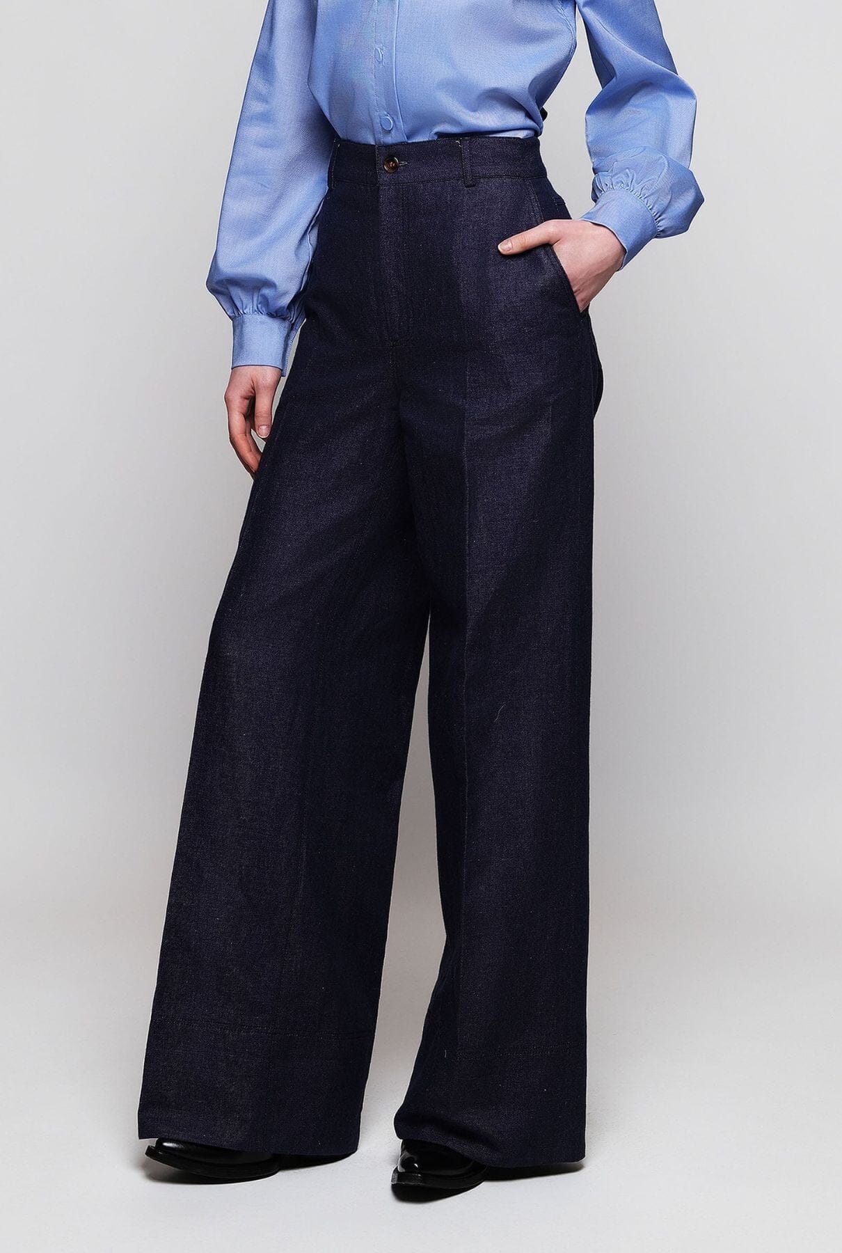 Pantalón ancho denim