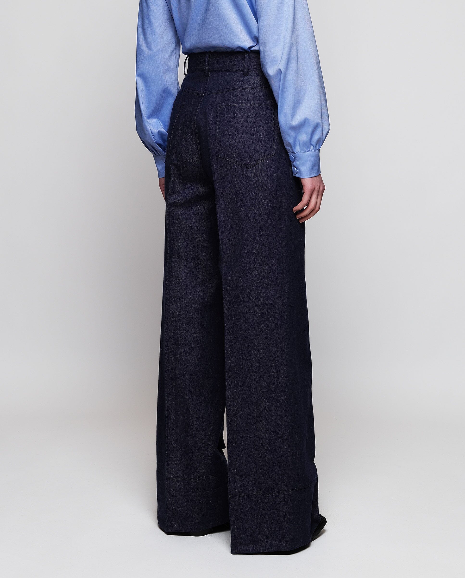 Pantalón ancho denim