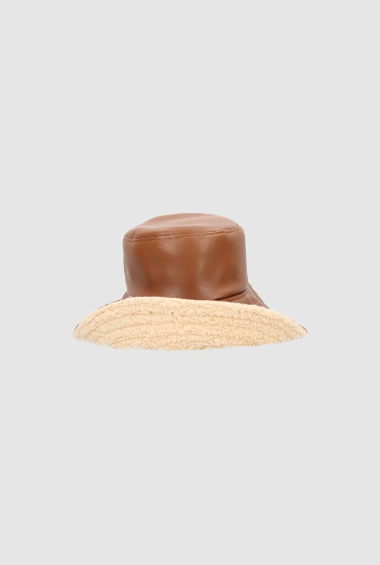 Yoyo Leather Hat Brown