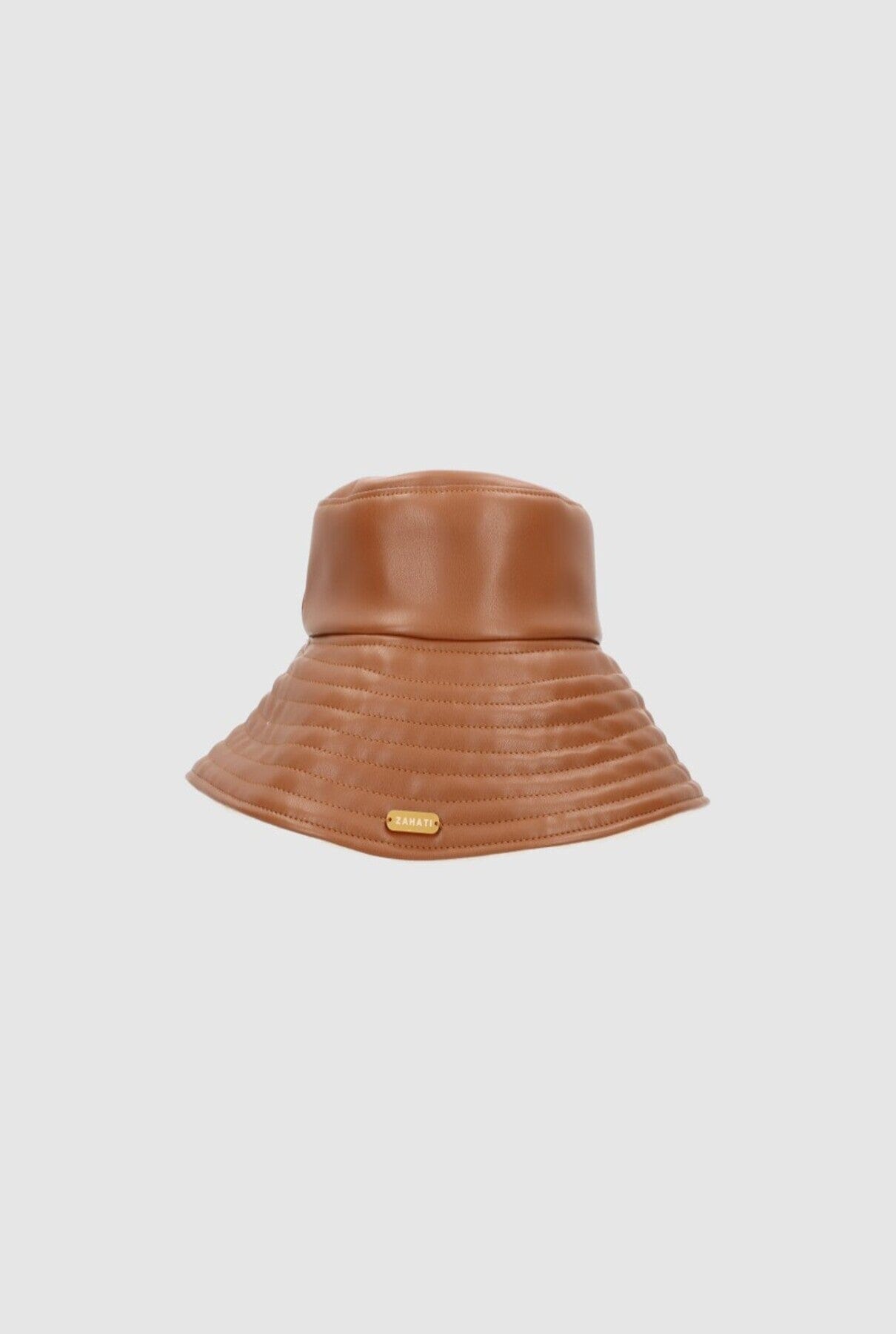 Yoyo Leather Hat Brown