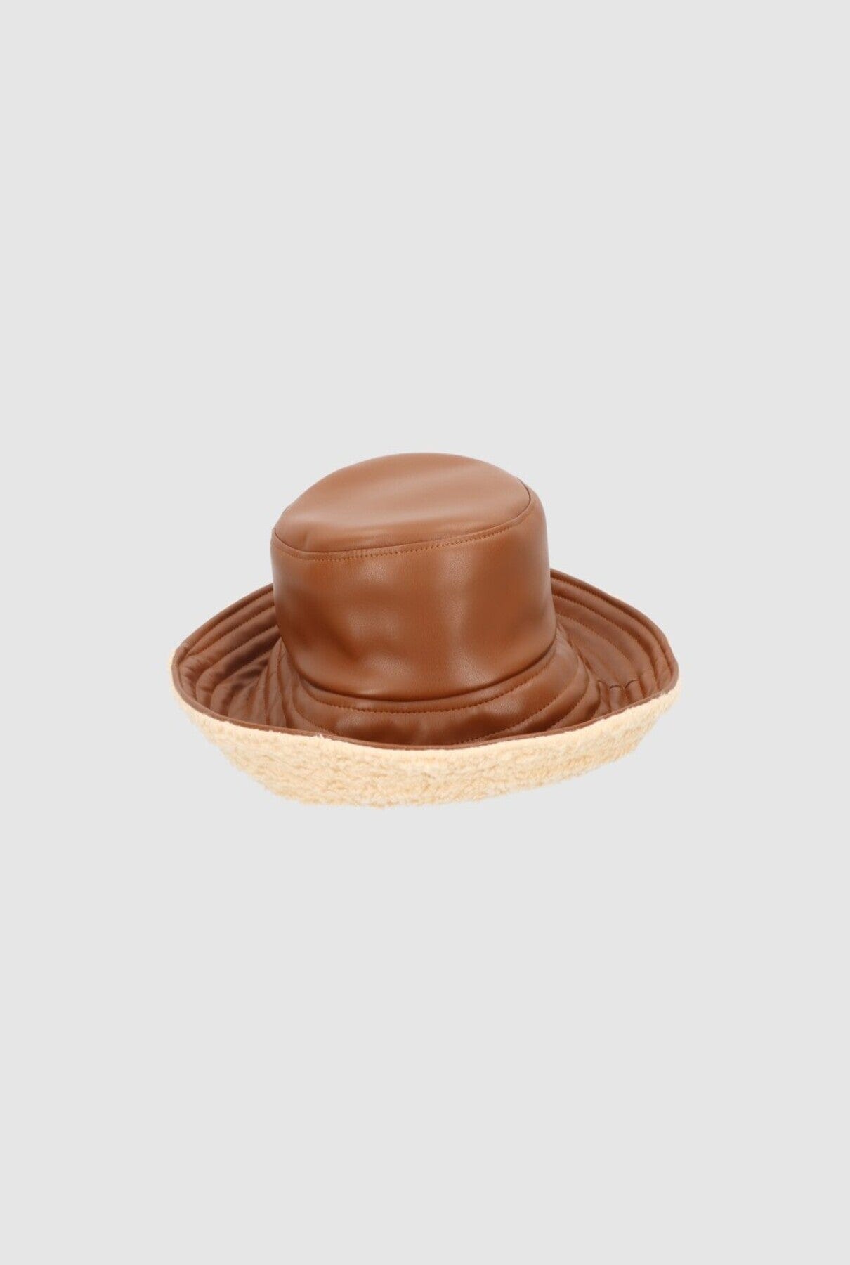 Yoyo Leather Hat Brown