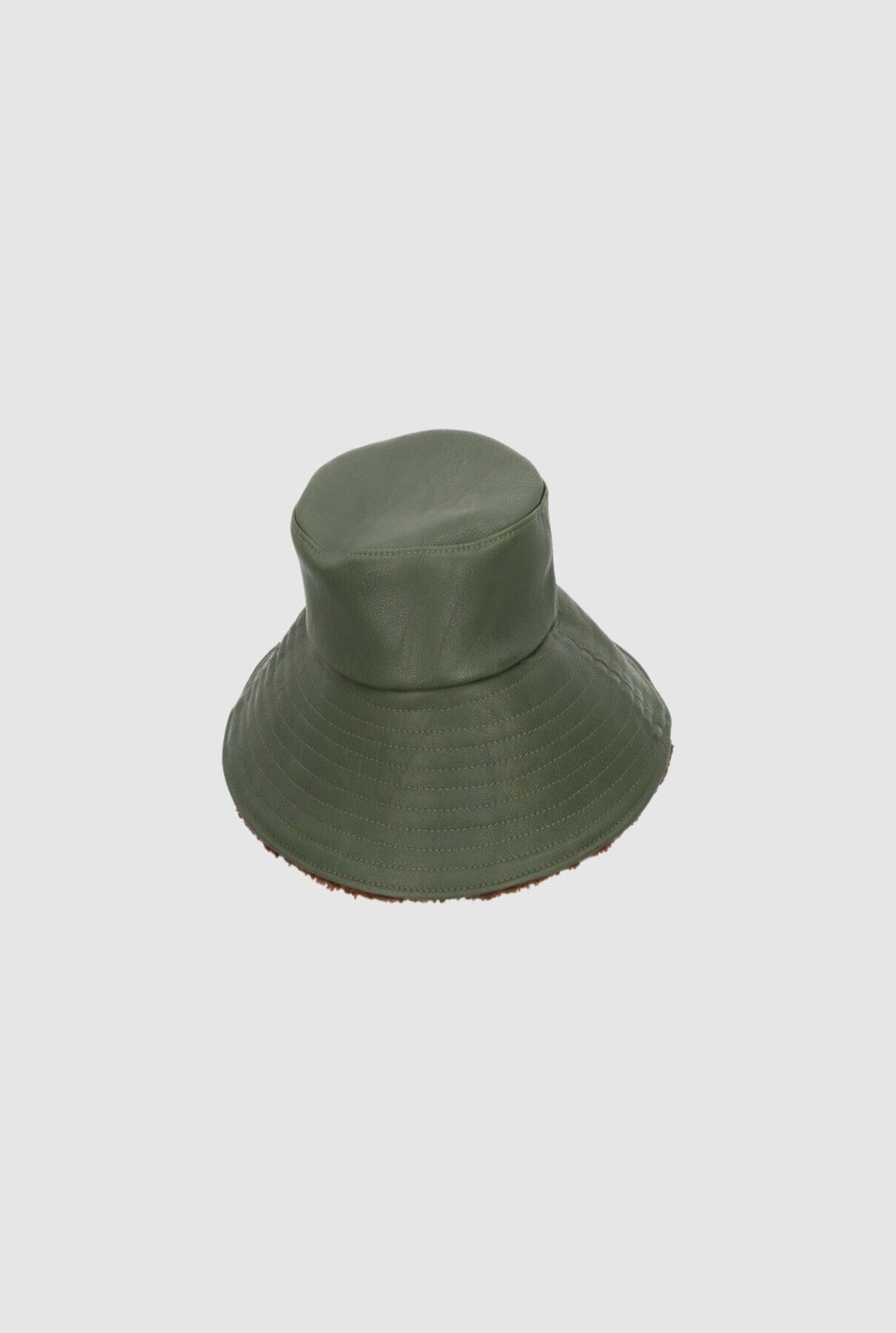 Yoyo Leather Hat Olive