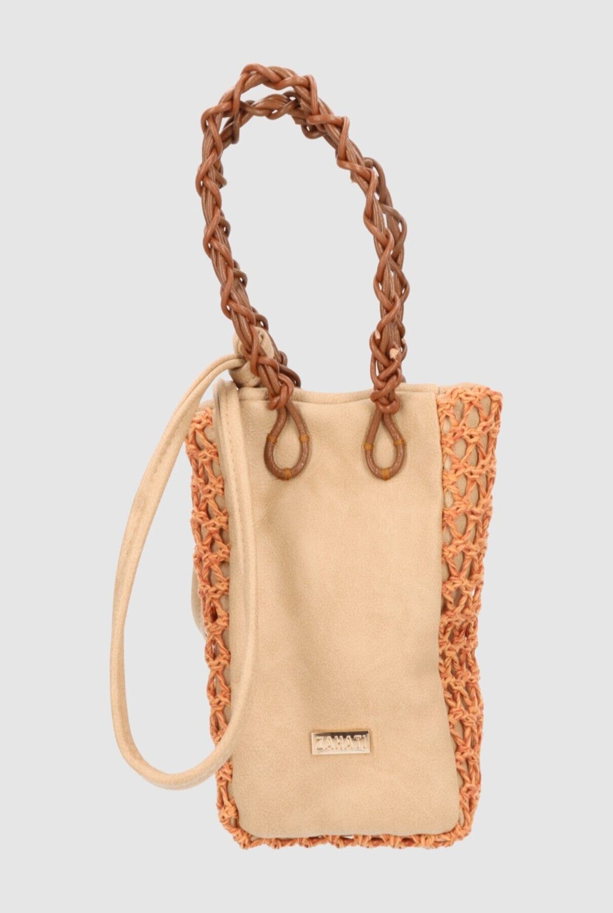 Zigzag Mini Bag Camel + Rust