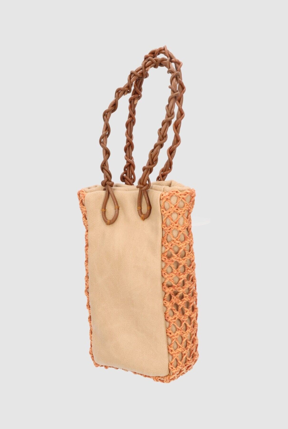 Zigzag Mini Bag Camel + Rust